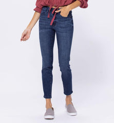 Judy Blue Spots Mid-Rise Mineral Wash Relaxed Jeans