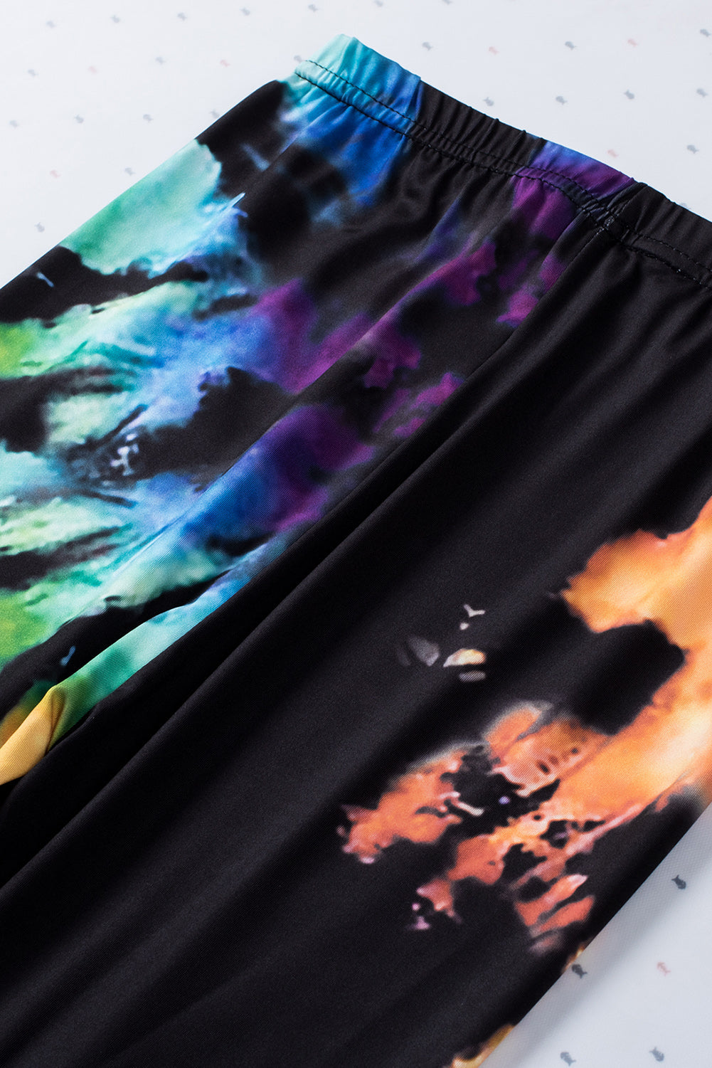 Multicolor Tie Dye Hollow Out Fitness Activewear Leggings