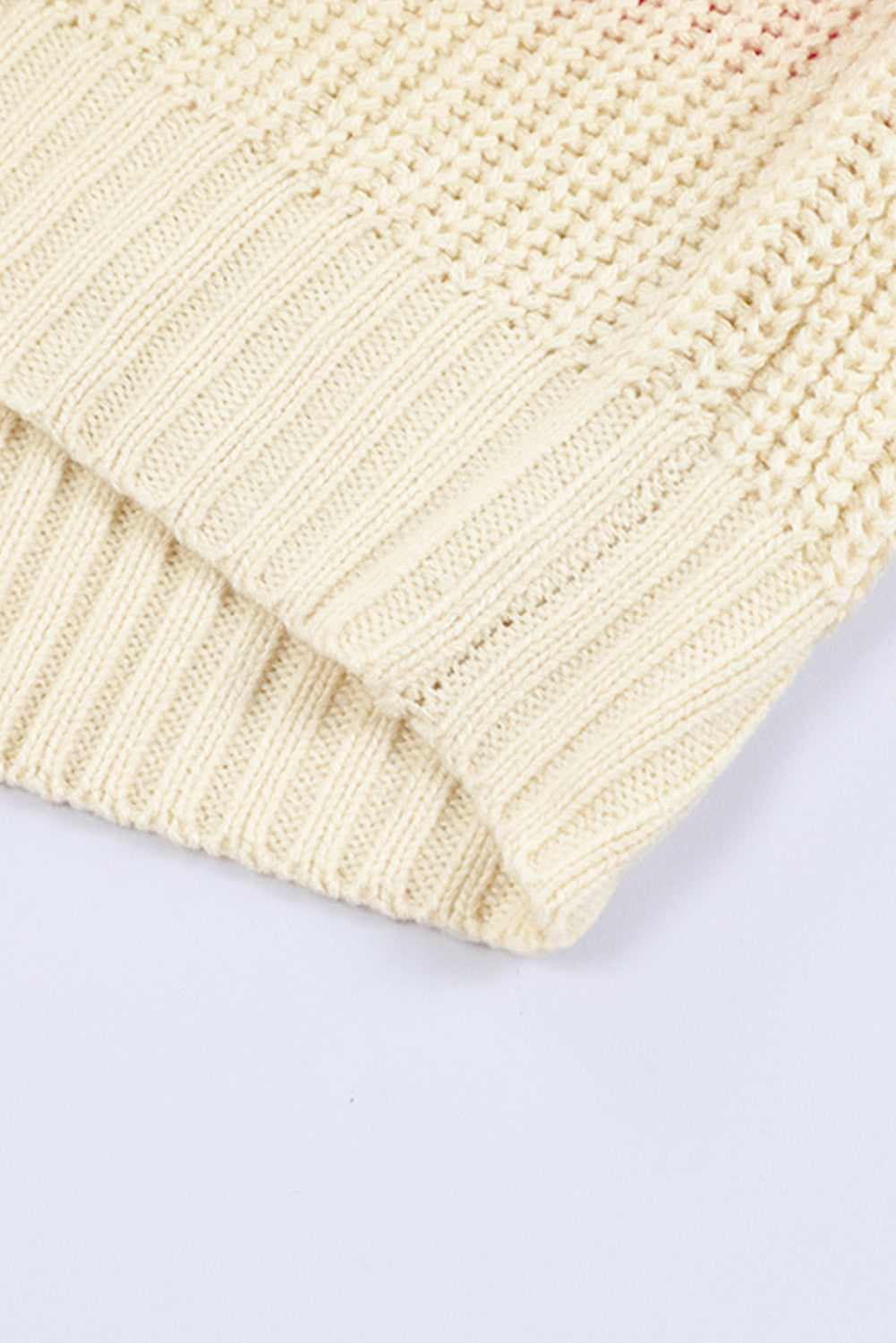 Black Striped Cold Shoulder Knit Sweater