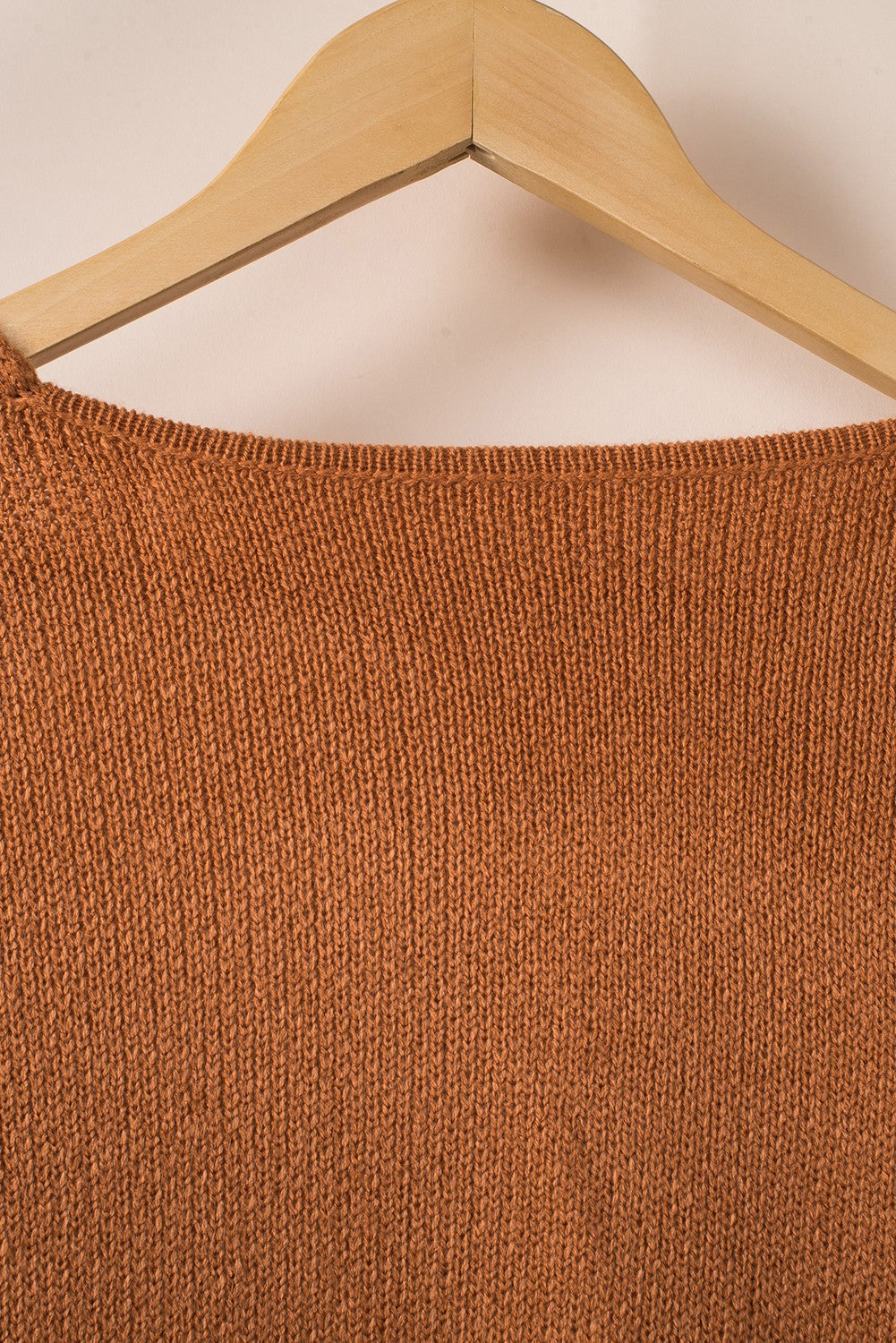 Brown Solid Open Front Drop Sleeves Long Cardigan