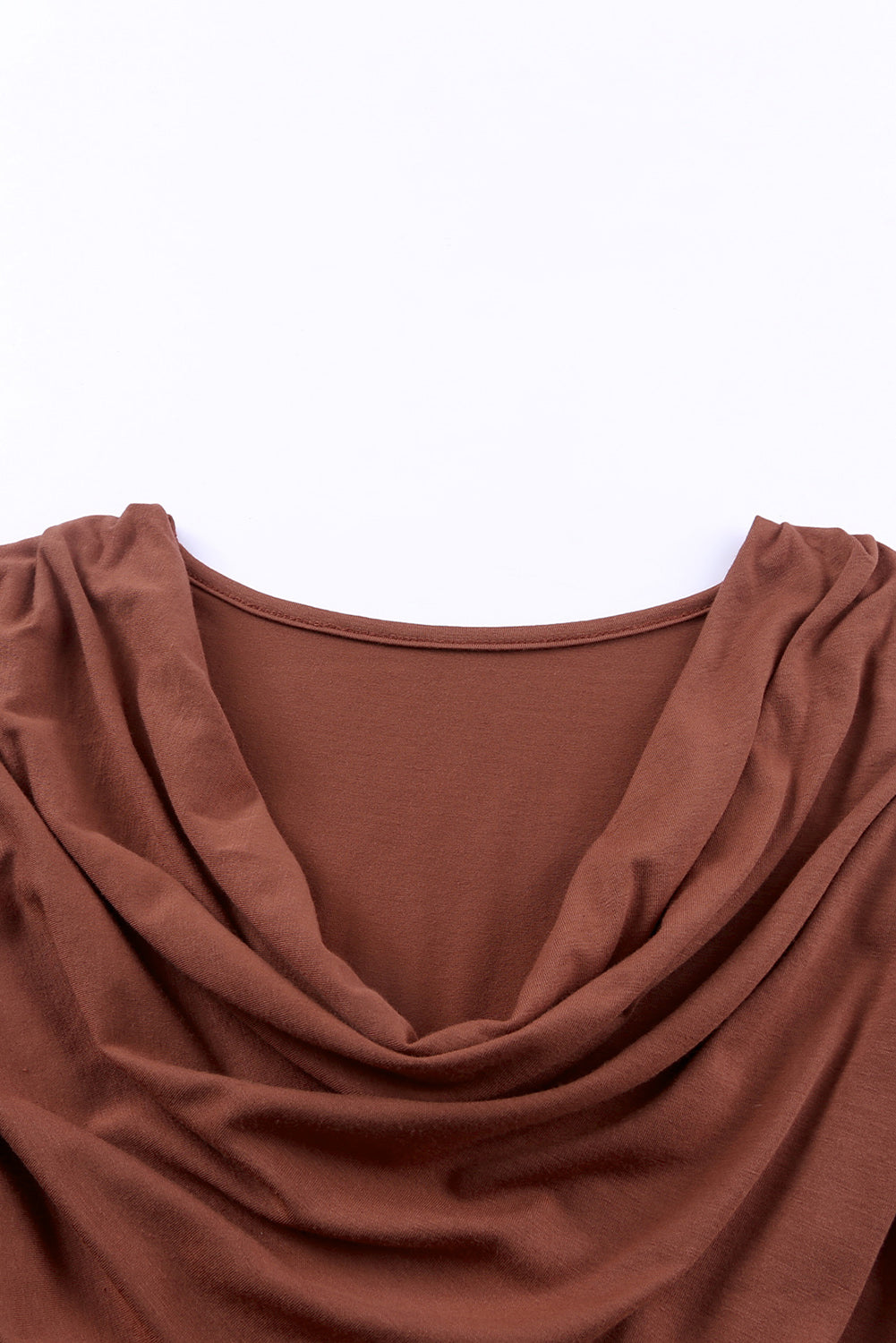 Brown Pleated Sleeveless Bodycon Dress