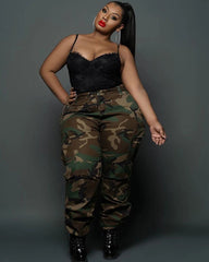 Plus Size Street Casual Sports Fans Color Printing Pants Bottoms