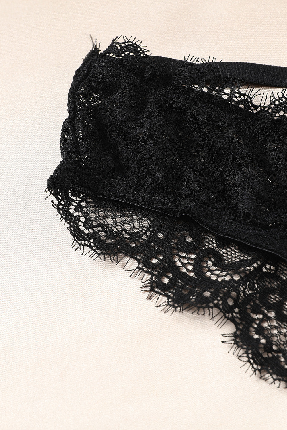 Black V-back Criss Cross Strappy Lace Panty