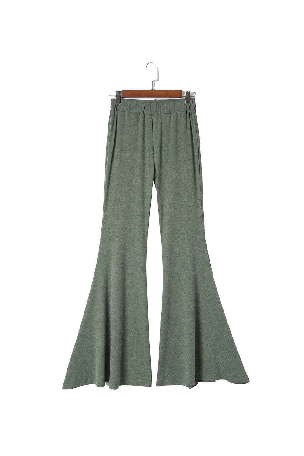 Green High Waist Fit and Flare Pants