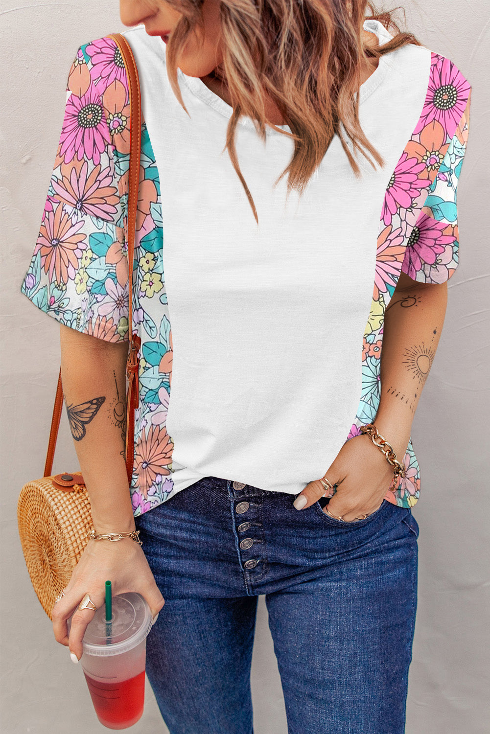 Multicolor Floral Print Sleeveless Tank Top