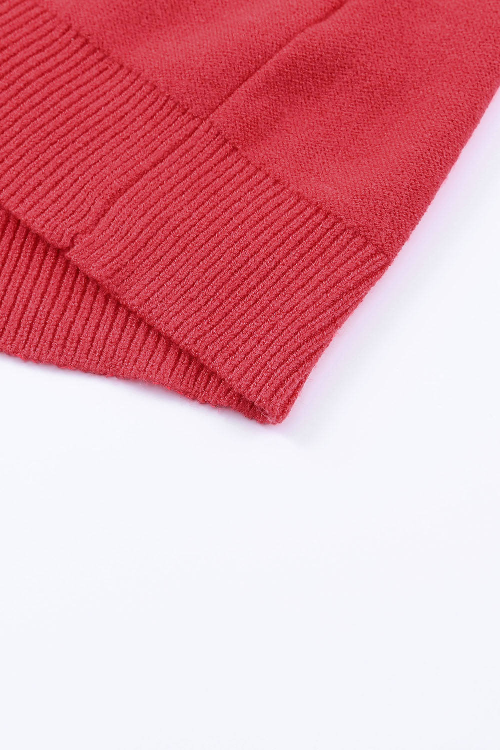 Rib Trimmed Batwing Sleeve Hooded Cardigan