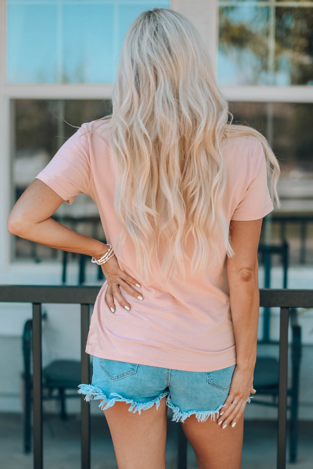 White Plain Crew Neck Short Sleeve Tee