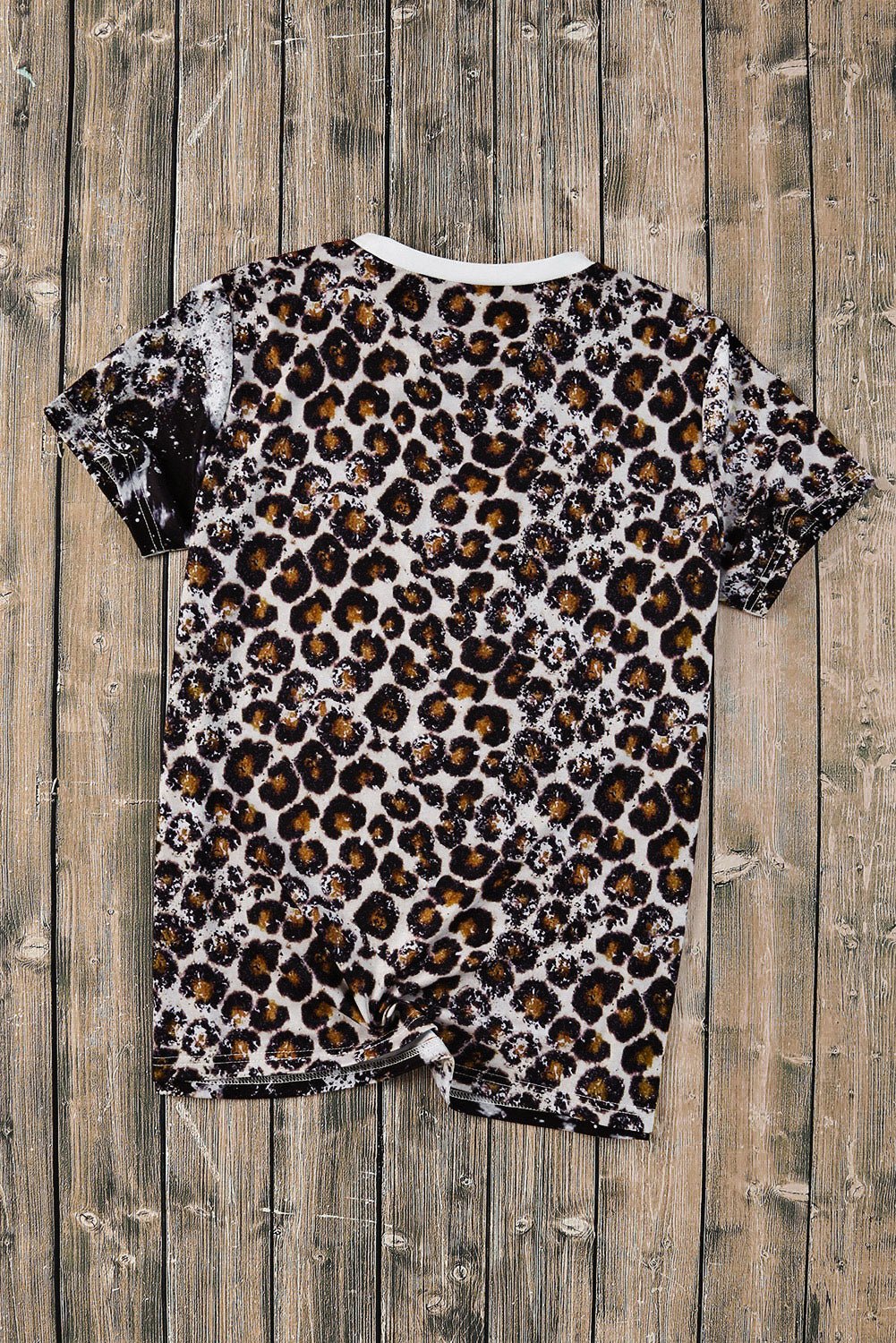 Leopard Mix Animal Print Bleached T Shirt