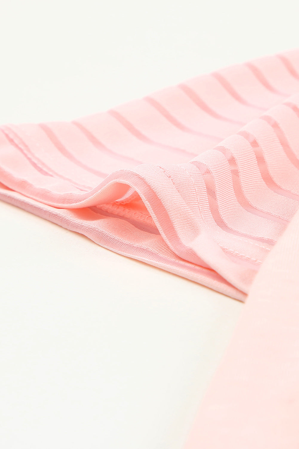 Pink Striped Raglan Sleeve Tee