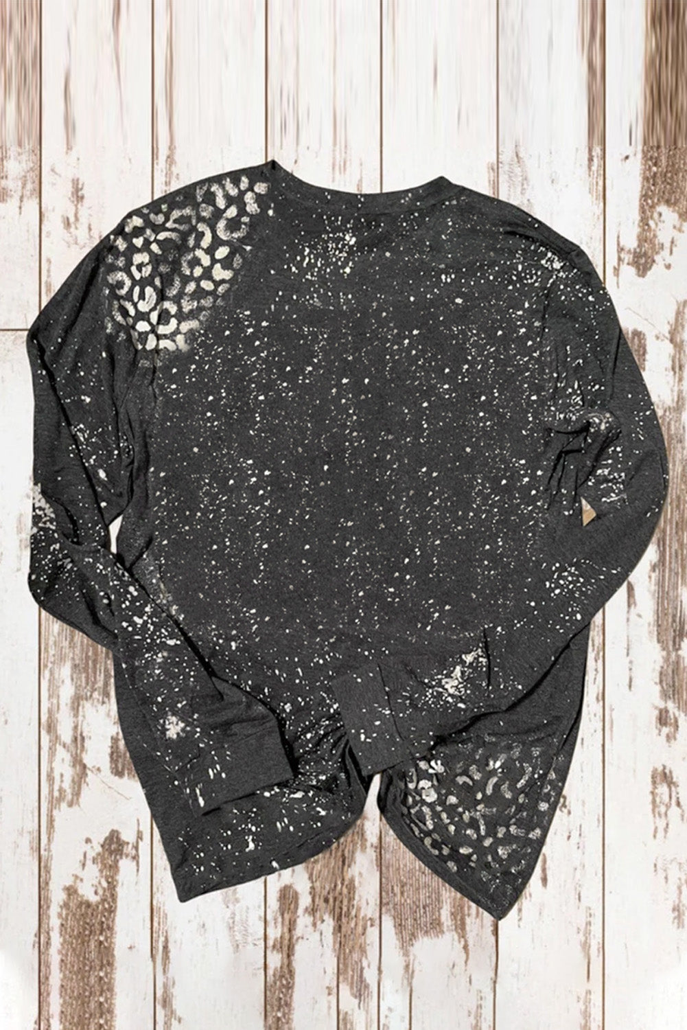 Red Retro Bleached Leopard Spot Pullover