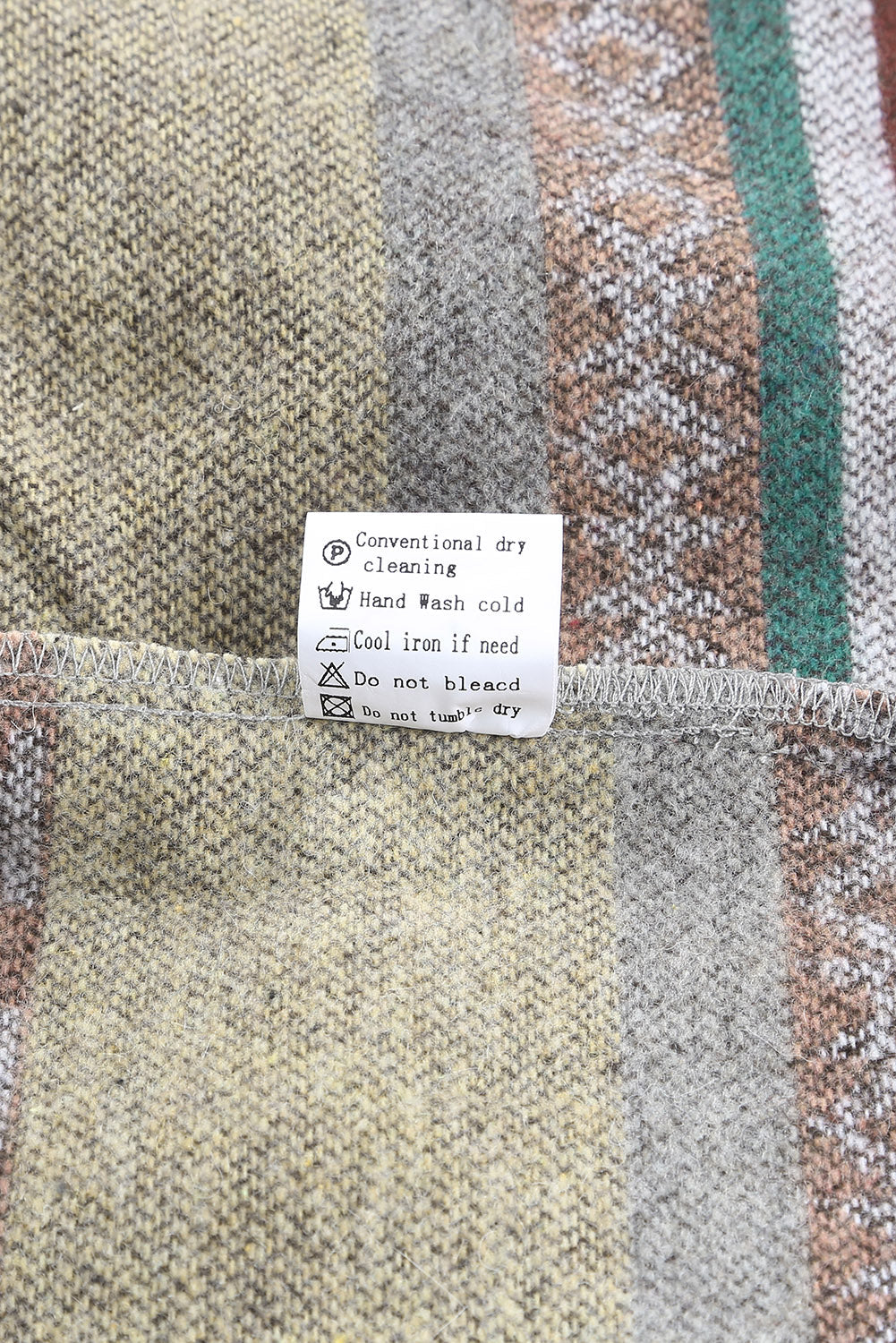 Vintage Aztec Print Lapel Pocket Button Up Jacket