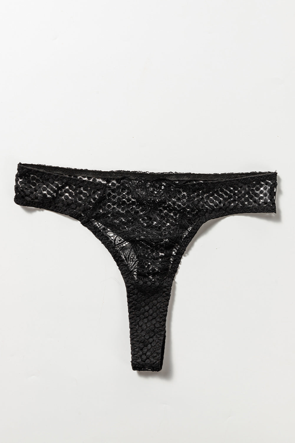 Black Lace Mesh Crochet Panty