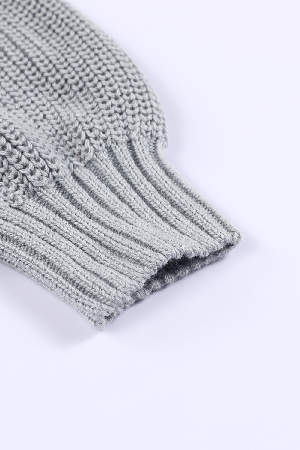 White Dew Shoulder Knitted Sweater