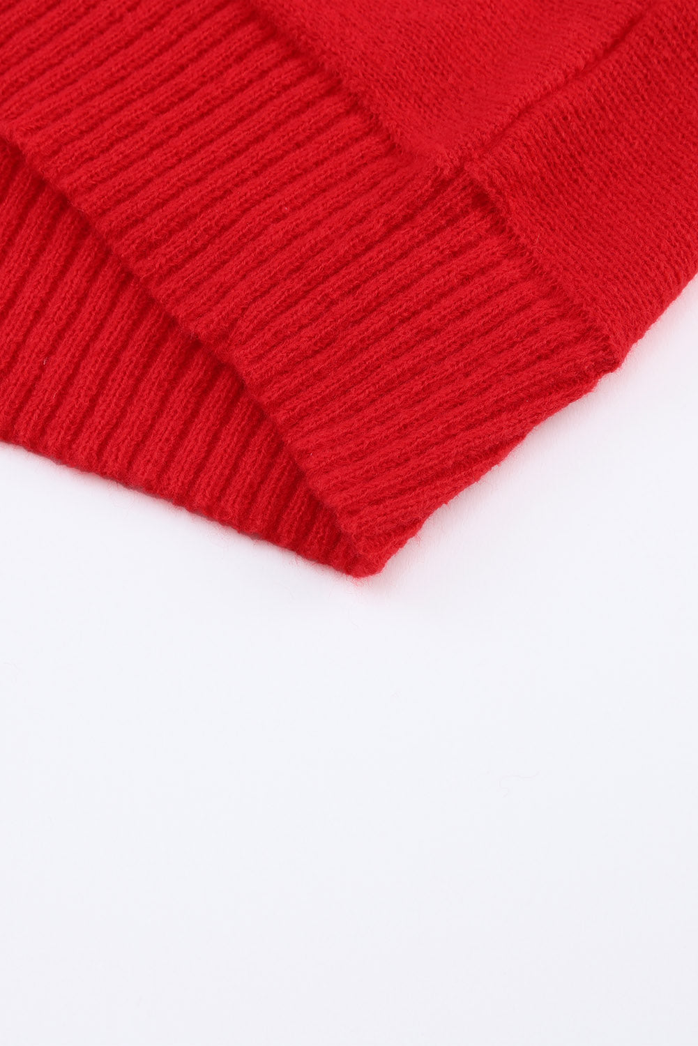 Rose Merry Letter Embroidered High Neck Sweater