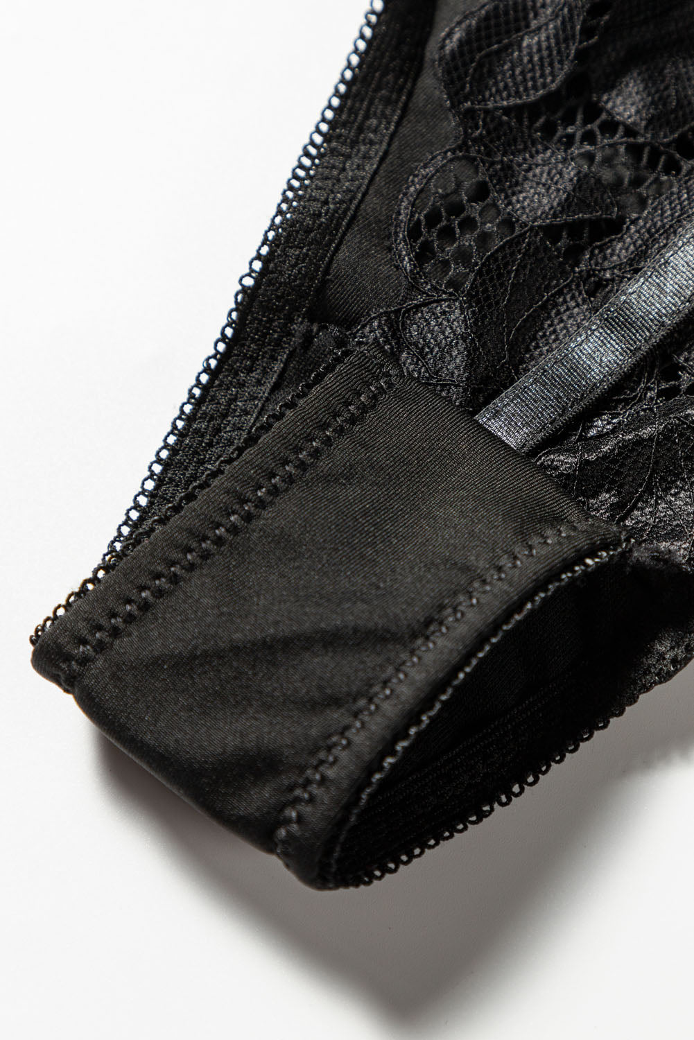 Black Eyelet Lace Panty with Garter Belt