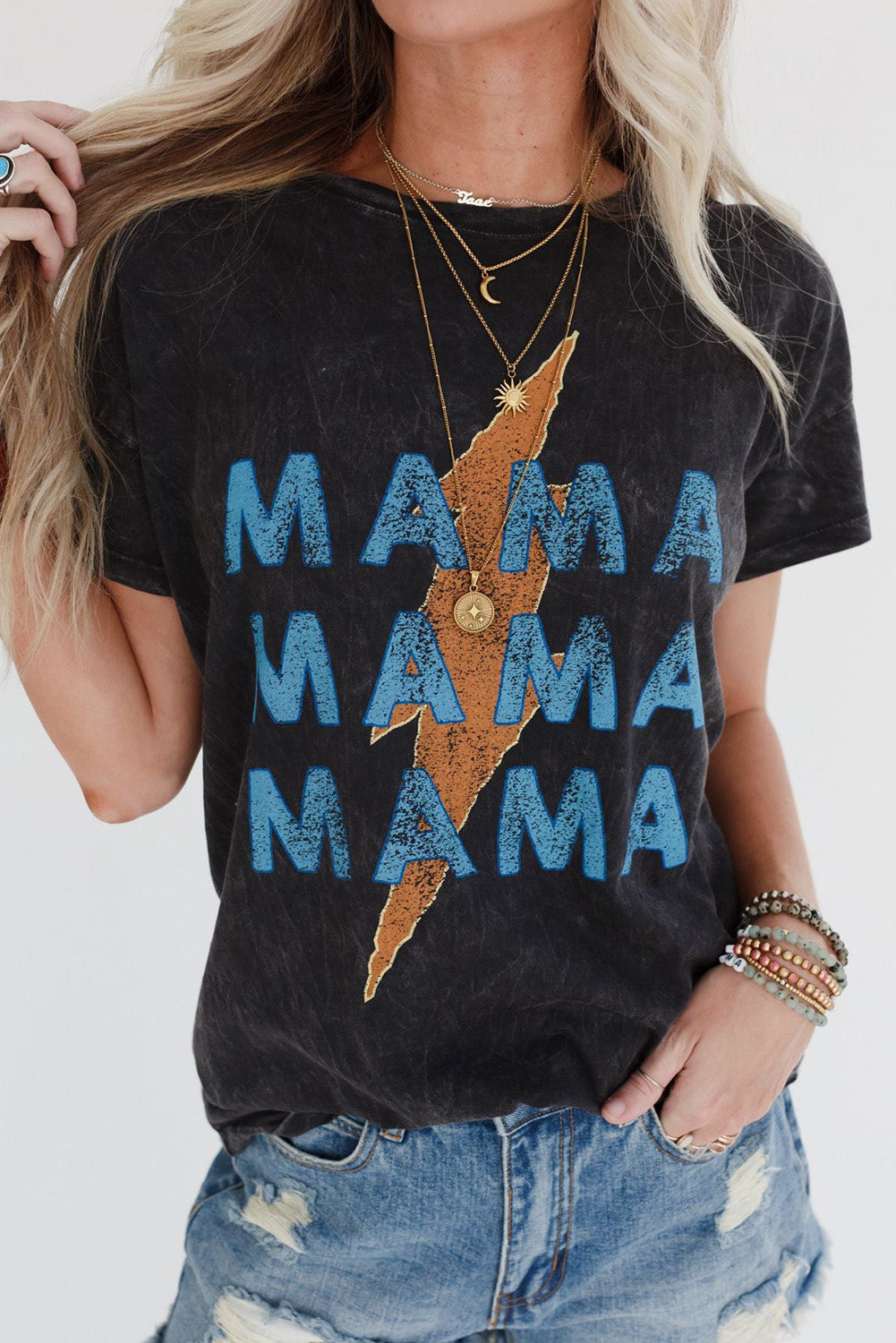 Black Thunder MAMA Vintage Graphic Tee