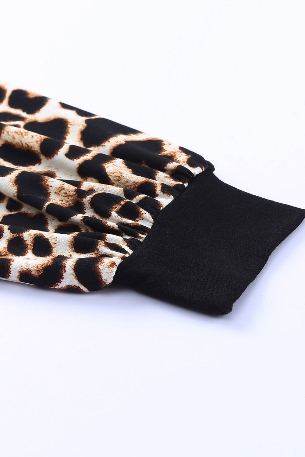 Criss Cross Cold Shoulder Leopard Top