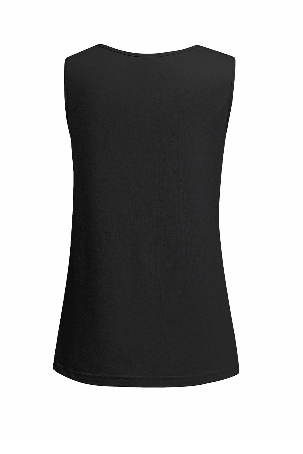 Gray Solid Slim-fit V Neck Tank Top