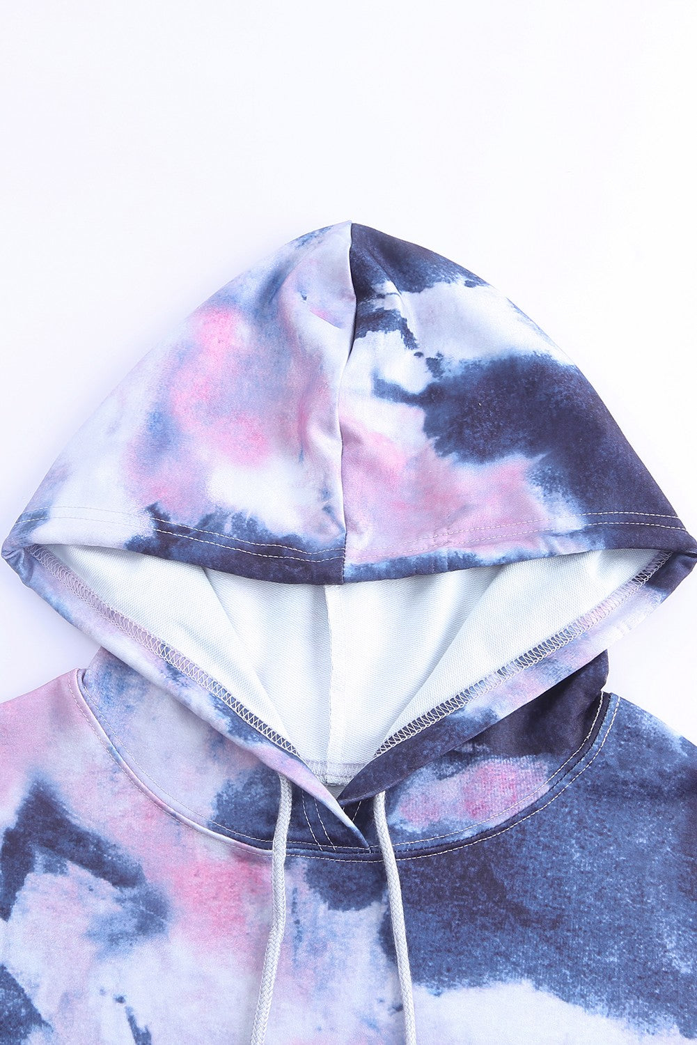 Multicolor Kangaroo Pocket Pullover Tie-dye Hoodie