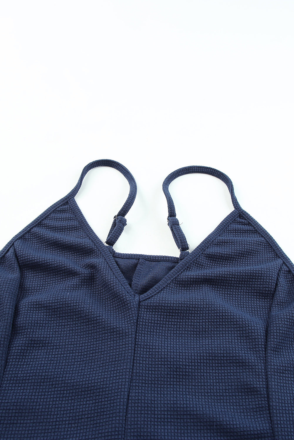 Gray Textured Sleeveless V-Neck Pocketed Casual Jumpsuit