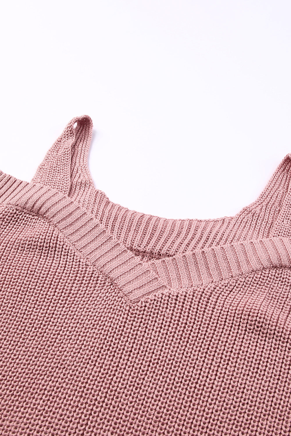 White Dew Shoulder Knitted Sweater