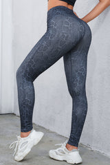 Black Wide Waistband Leopard Leggings