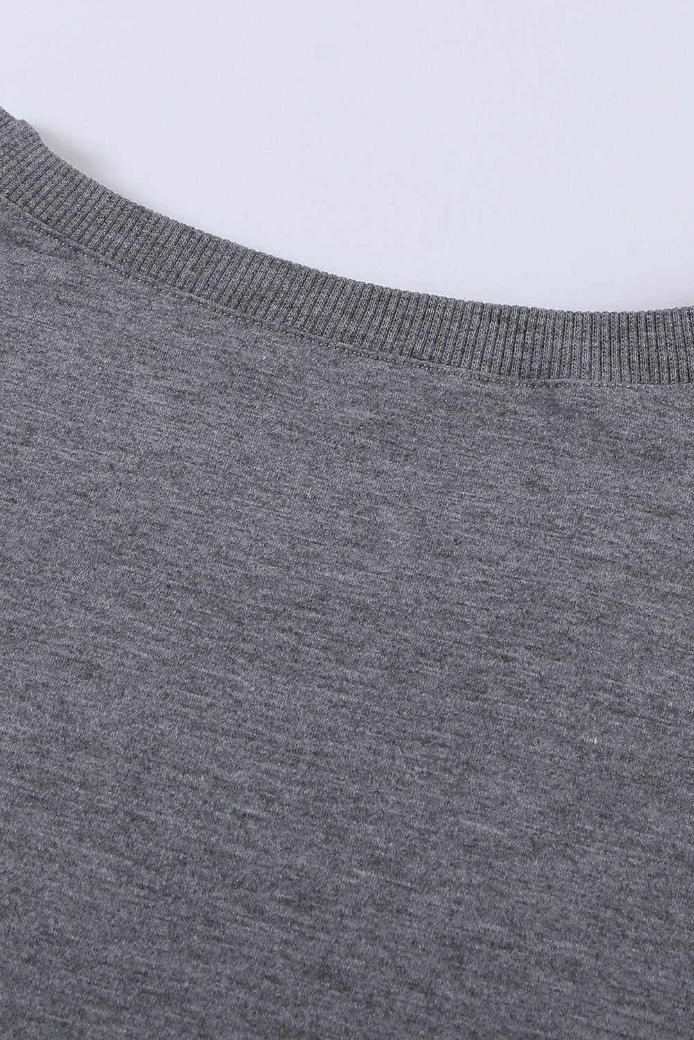 Gray Wash Fleece Pullover Sweatshirt