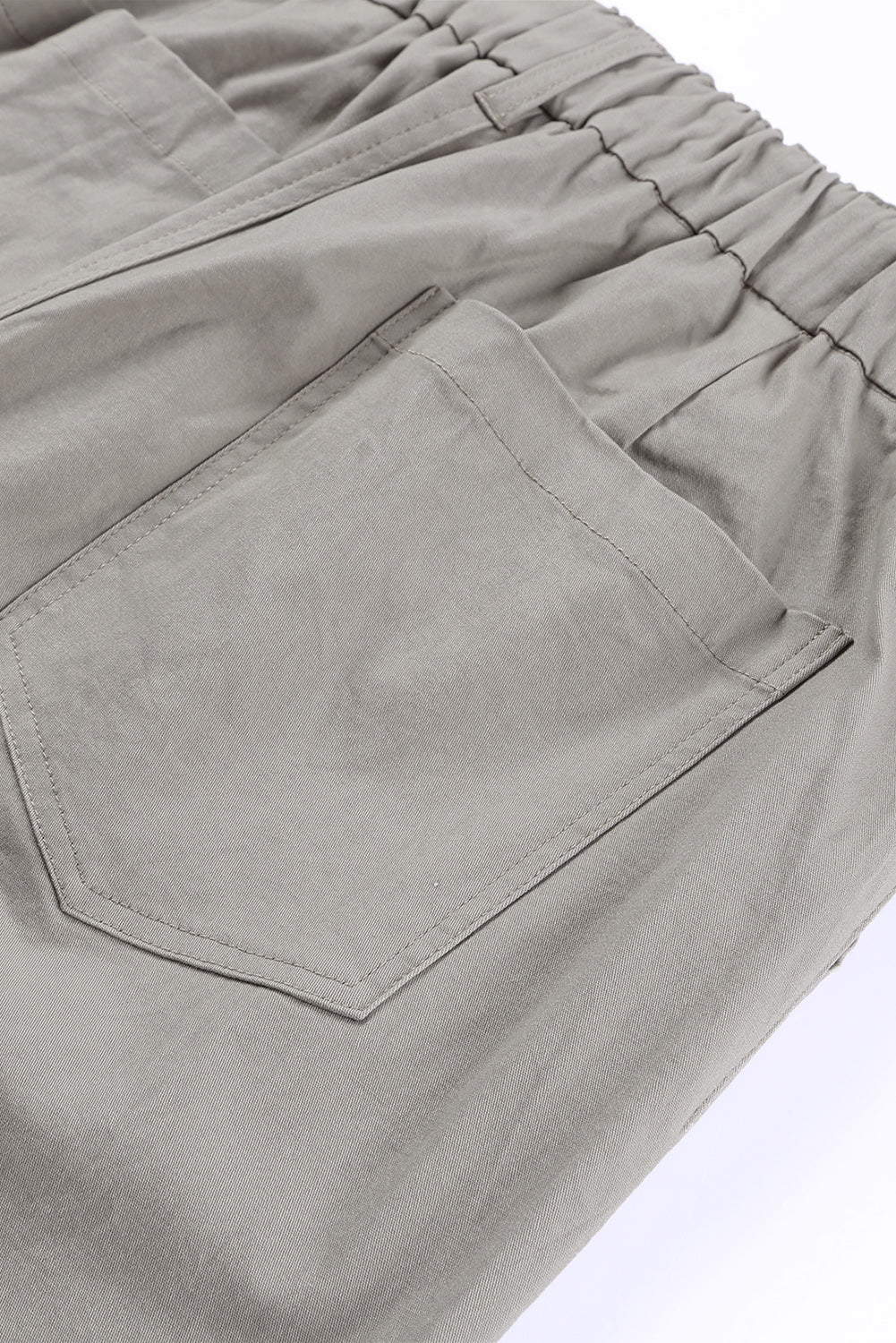 Green Slim Fit Pocketed Twill Jogger Pants