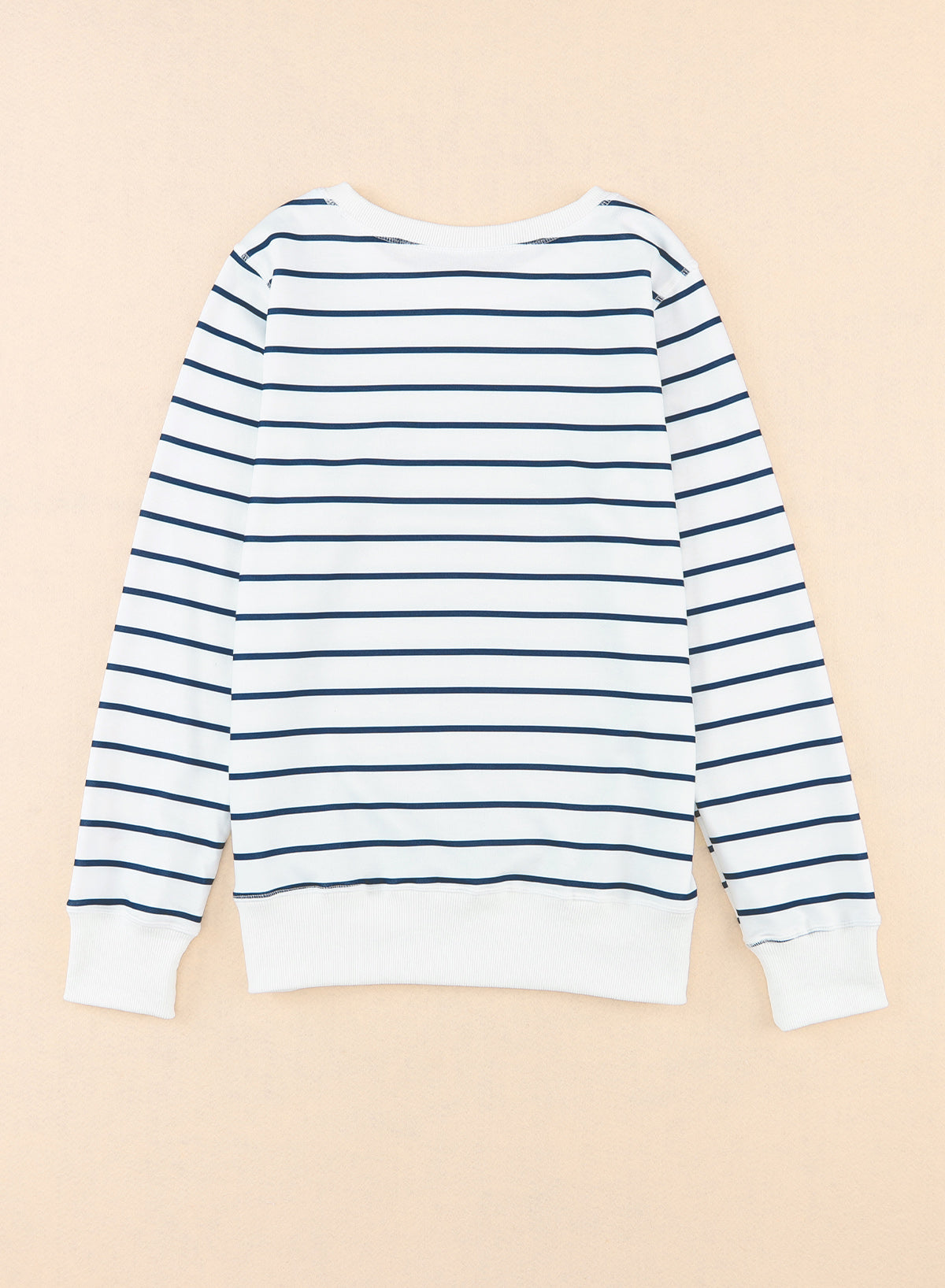 Stripe Printed Plus SIze Long Sleeve Top