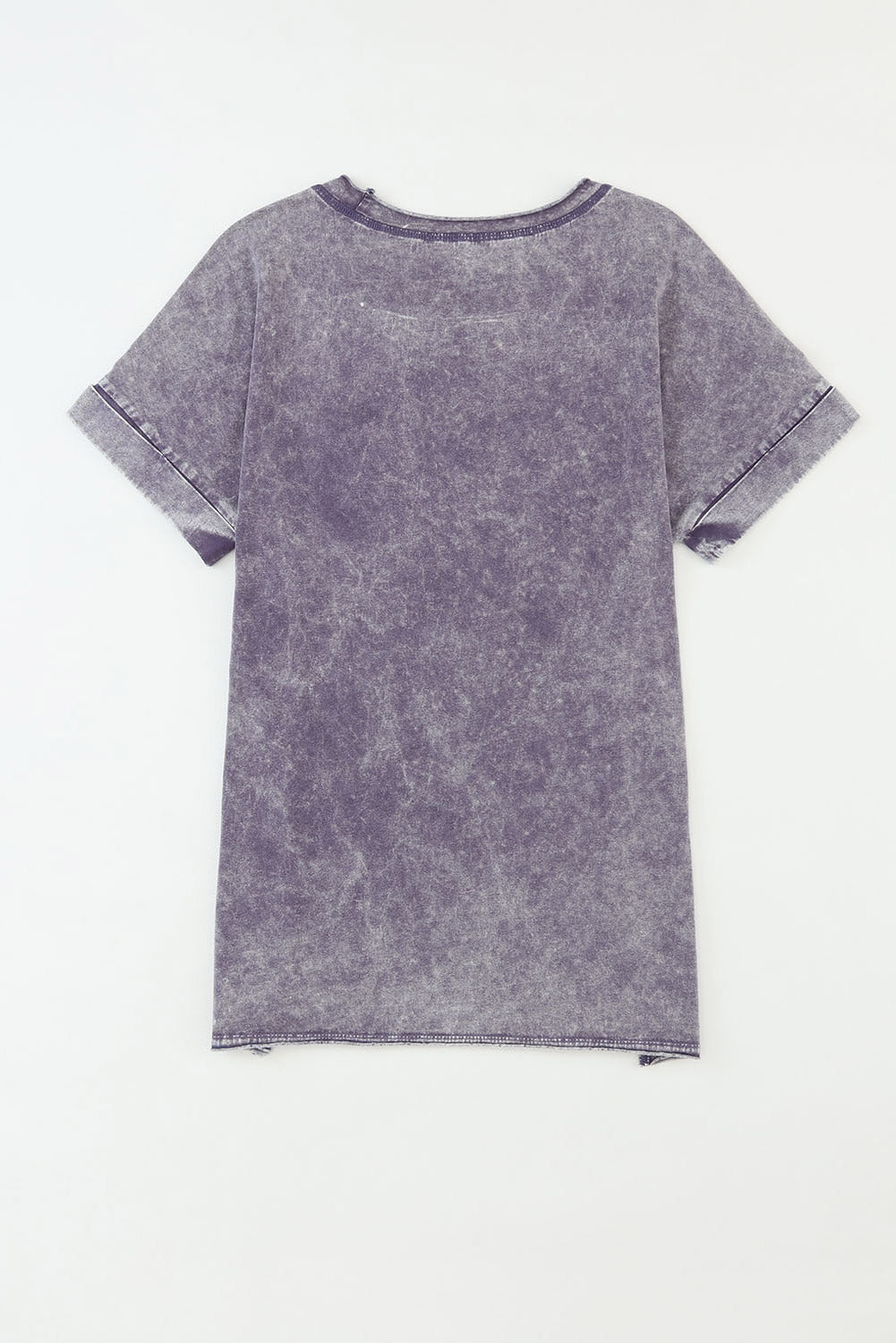 Gray Vintage Mineral Wash Pocketed Tee with Slits