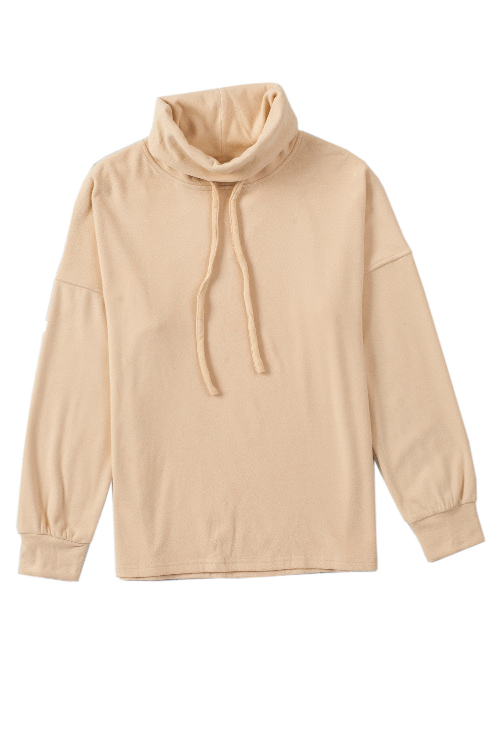 Cowl Neck Drop Shoulder Sweatshirt