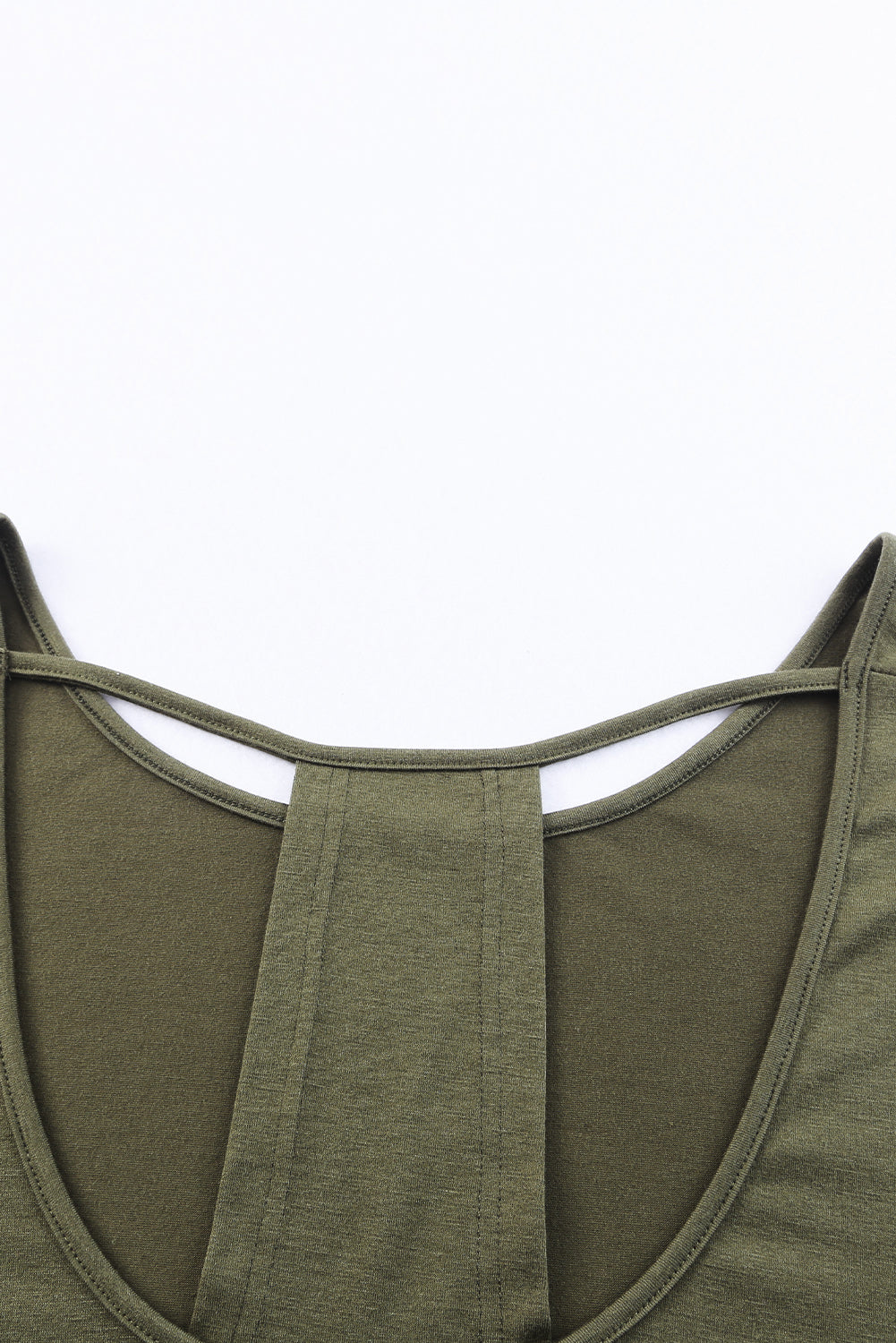 Green Plus Size Hollow-out Back Slouchy Tee