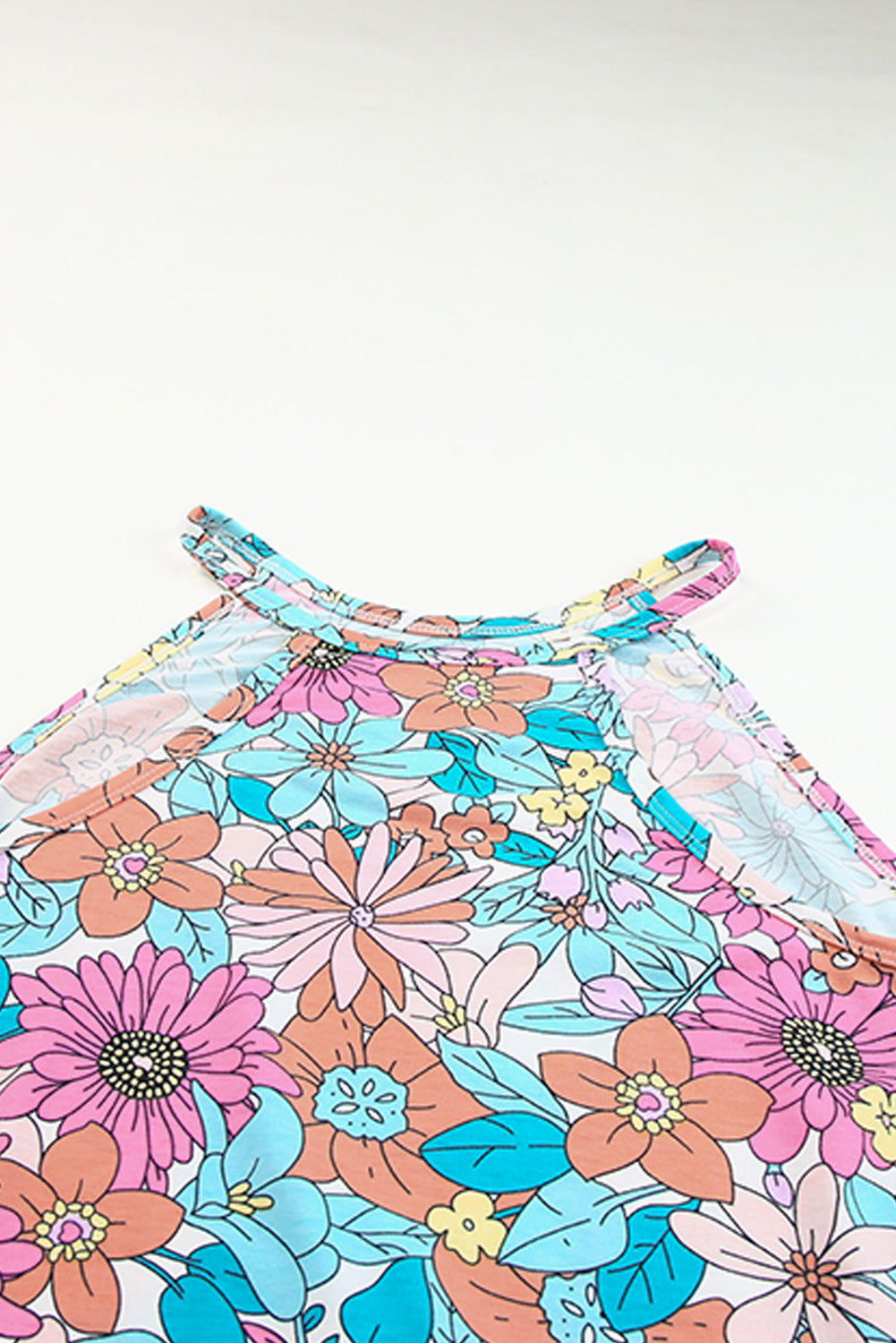 Multicolor Floral Print Sleeveless Tank Top