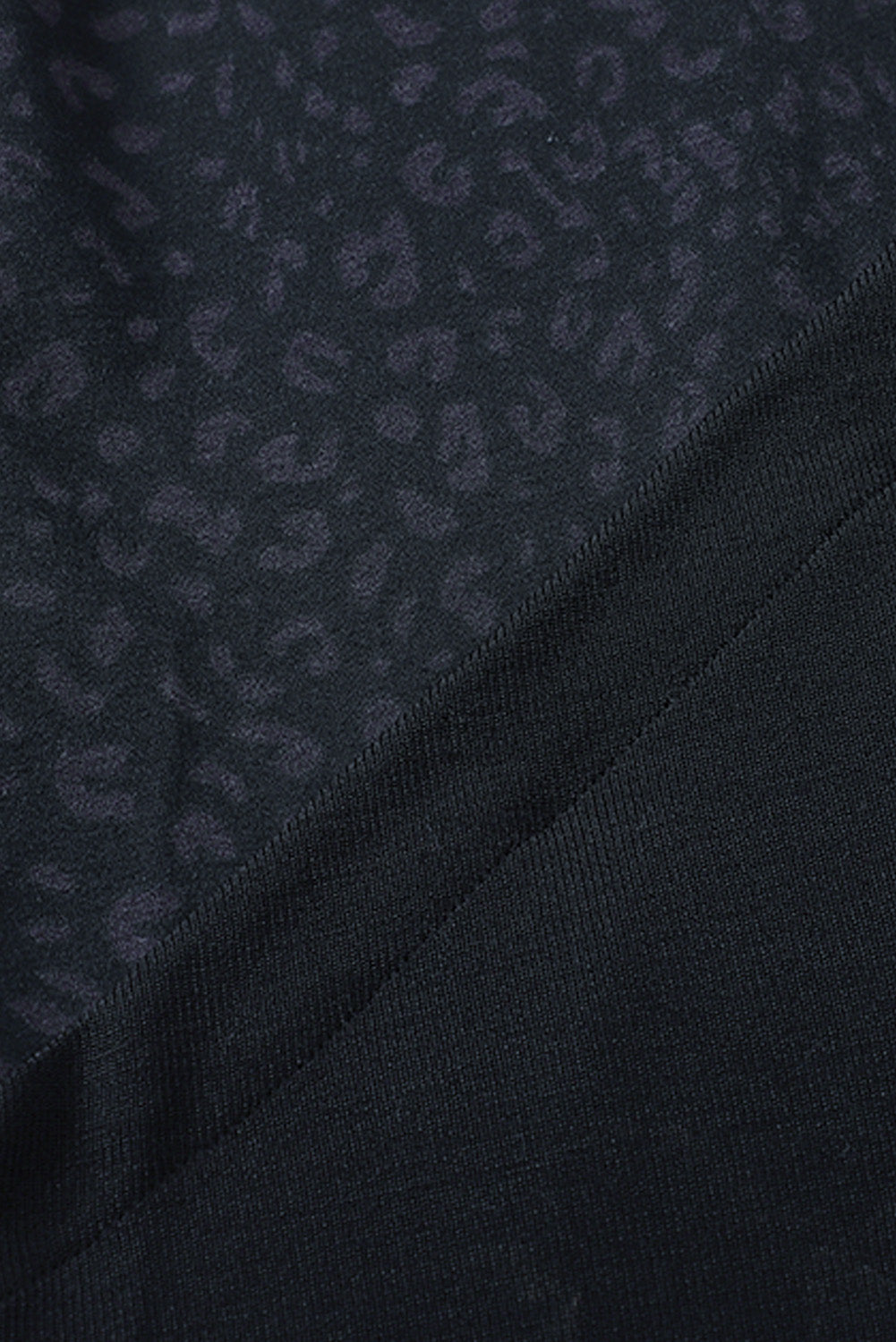 Black Leopard Parchwork Open Front Cardigan