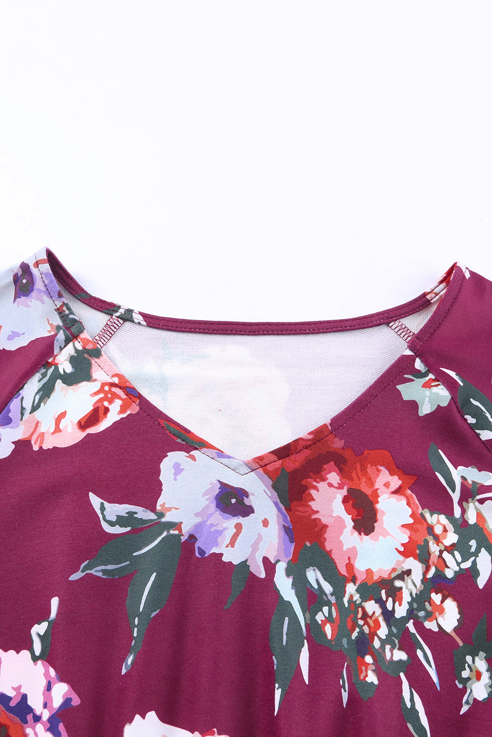 Rose Long Sleeve High Waist Floral Dress
