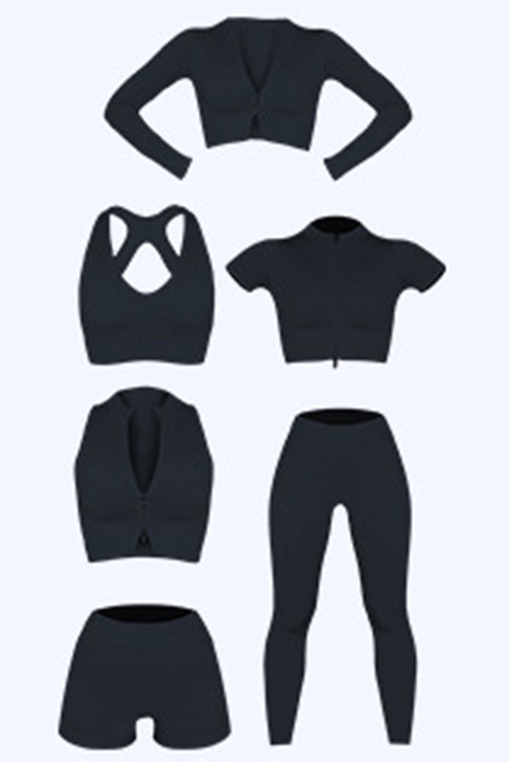 Black Zipped Front Short Sleeve Sports Crop Top