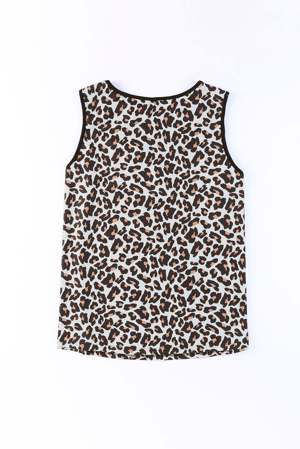 Leopard Plus Size Lace Splicing Leopard Print Tank Top