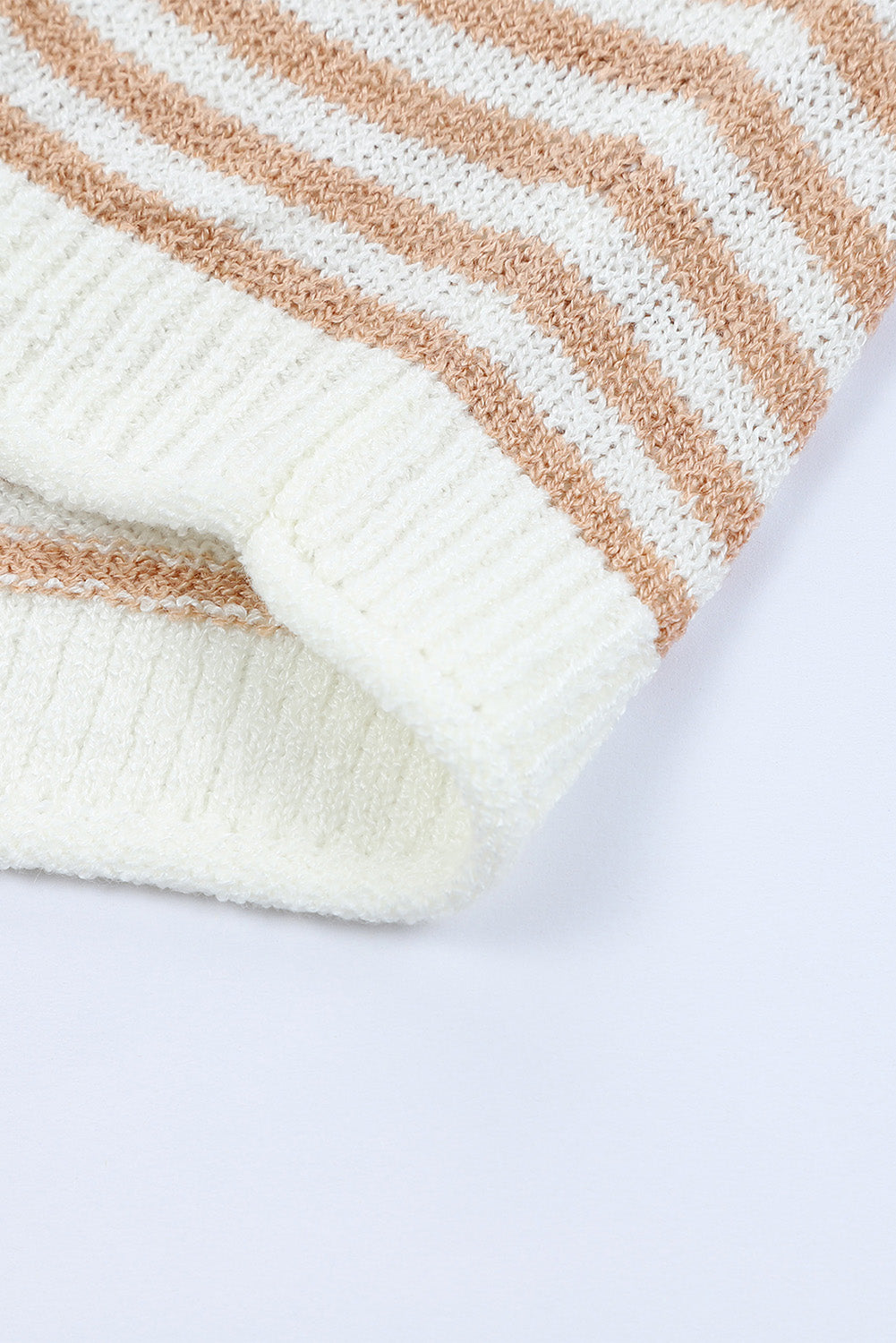 Stripe Puff Sleeve Mixed Stripes Sweater