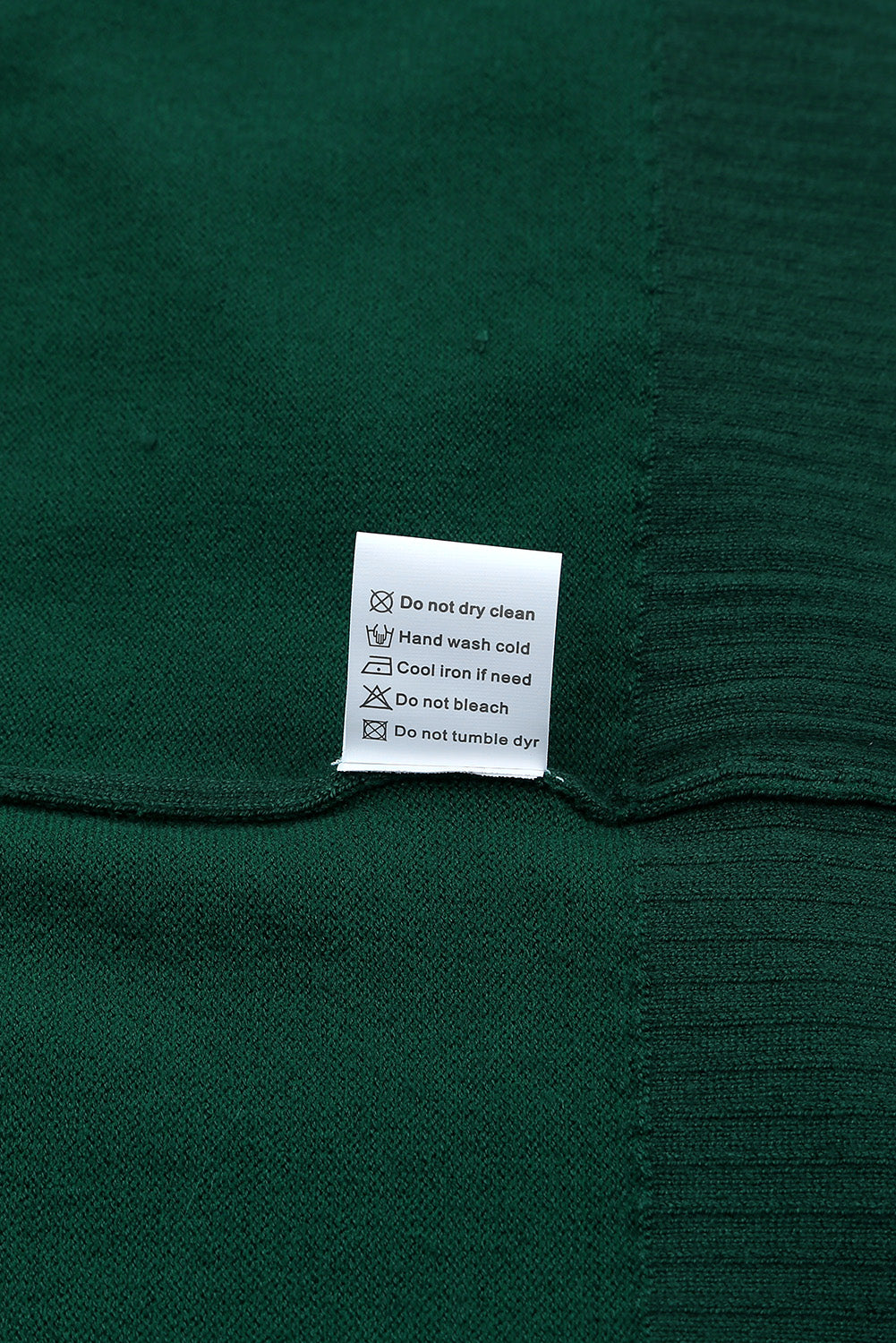 Green Lightweight Knit Ribbed Trim Snap Button Cardigan
