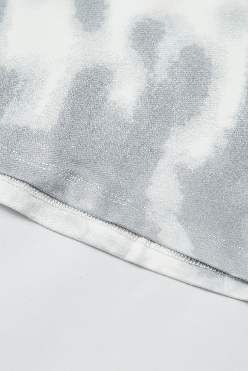 Gray Tie-dye Raglan Sleeve Plus Size T-shirt