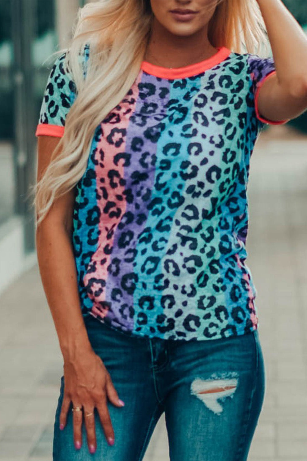 Multicolor Base Leopard T-shirt