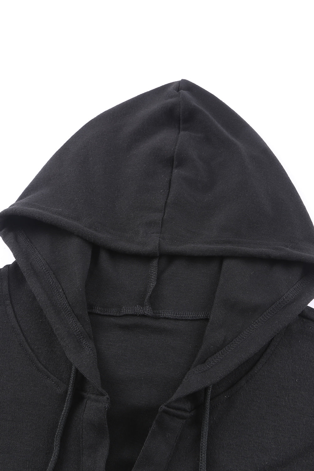 Buttoned High and Low Hem Hoodie