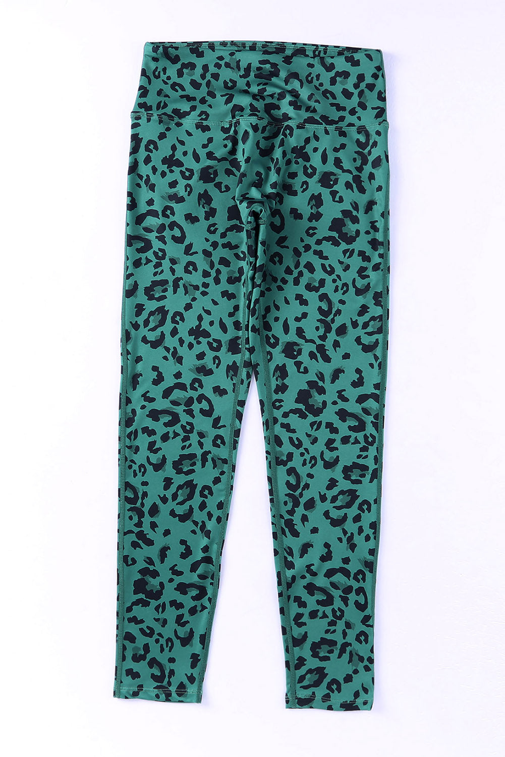 Gray Classic Leopard Print Active Leggings