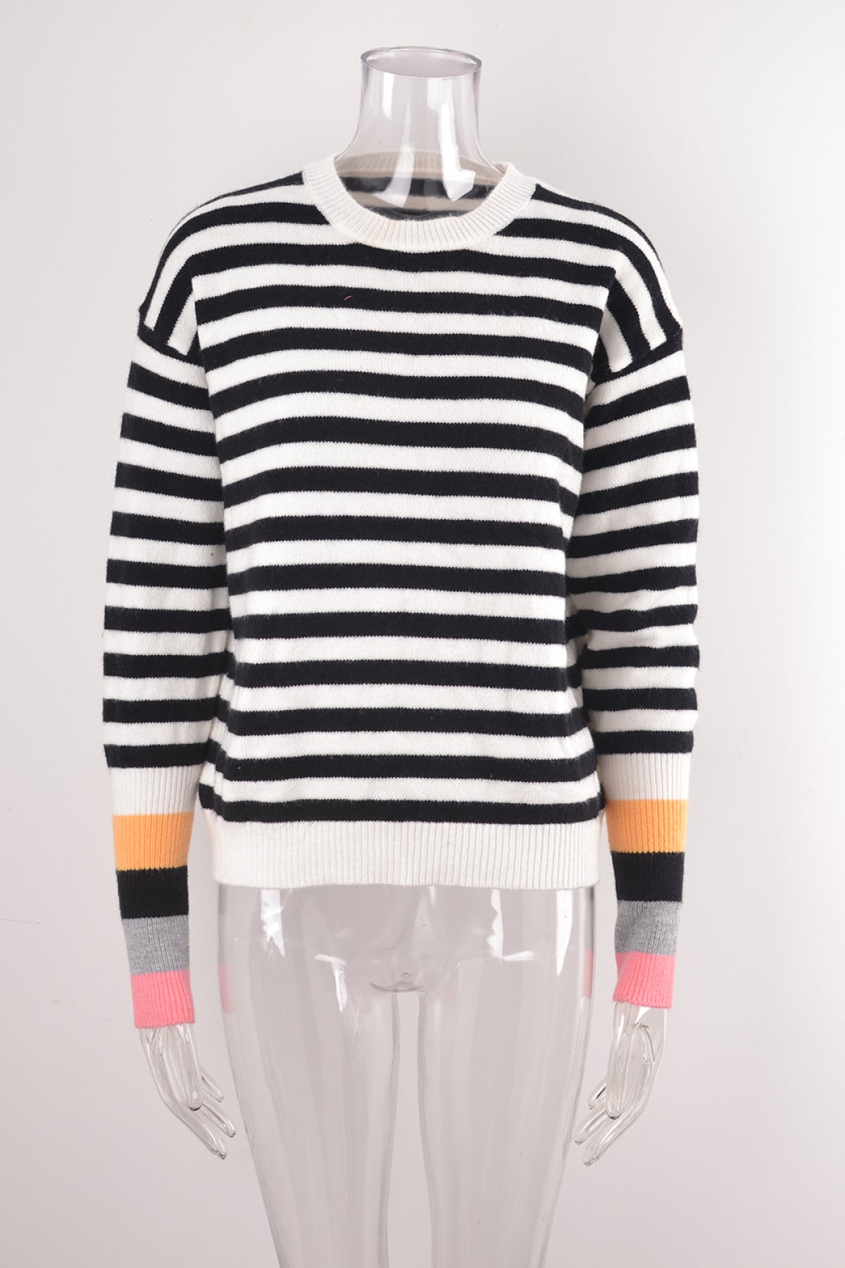 Crew Neck Striped Sweater