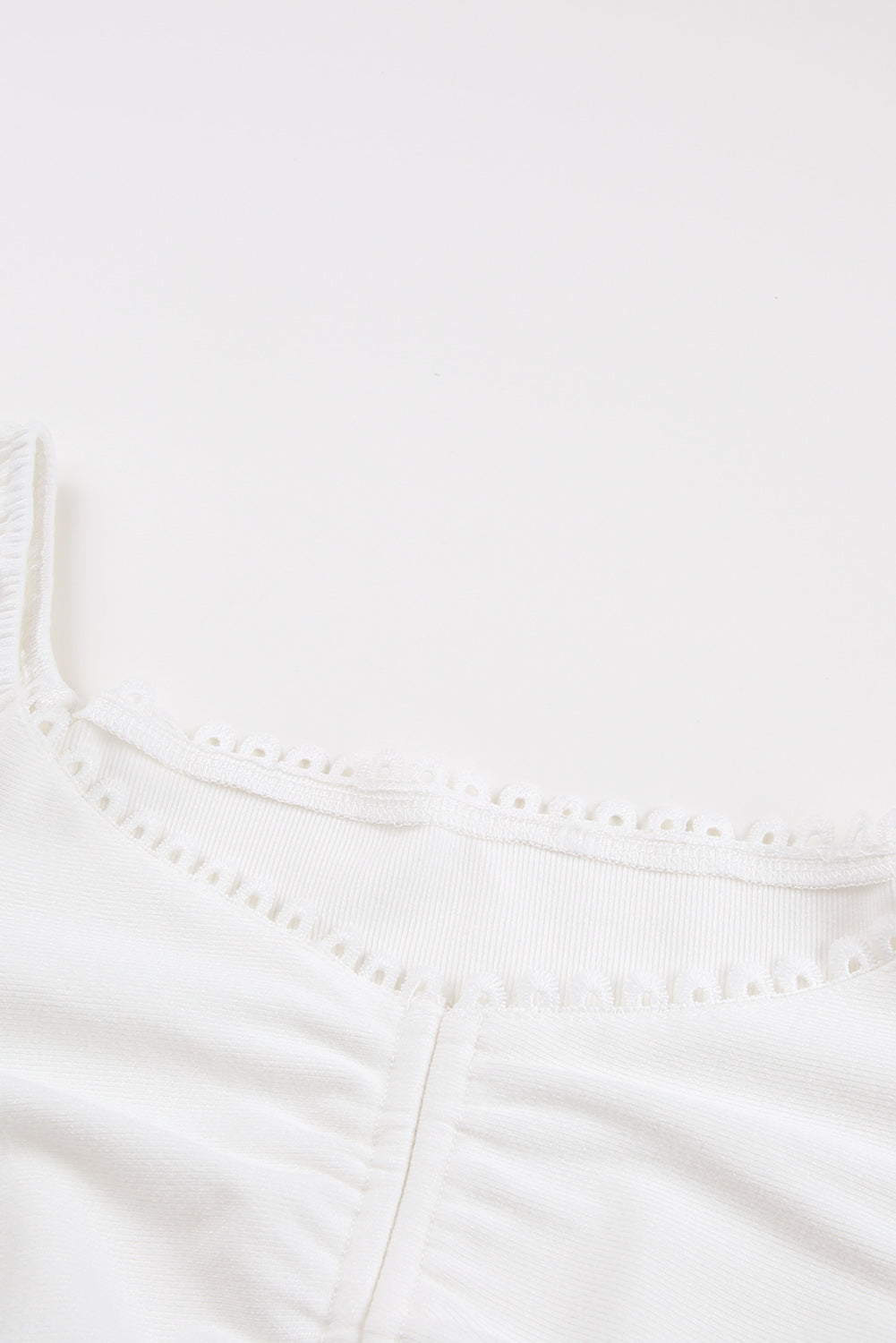 White Drawstring Ruched Off The Shoulder Crop Top