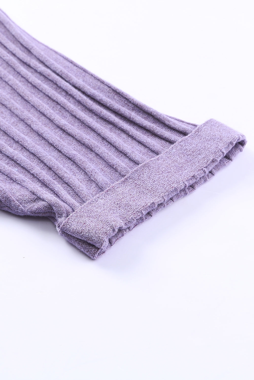 Red Ribbed Open Front Knit Cardigan