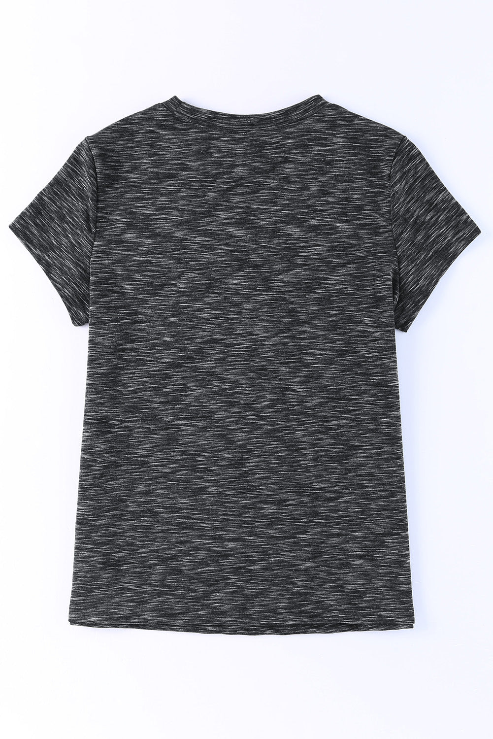 Black Heathered Crew Neck T-shirt