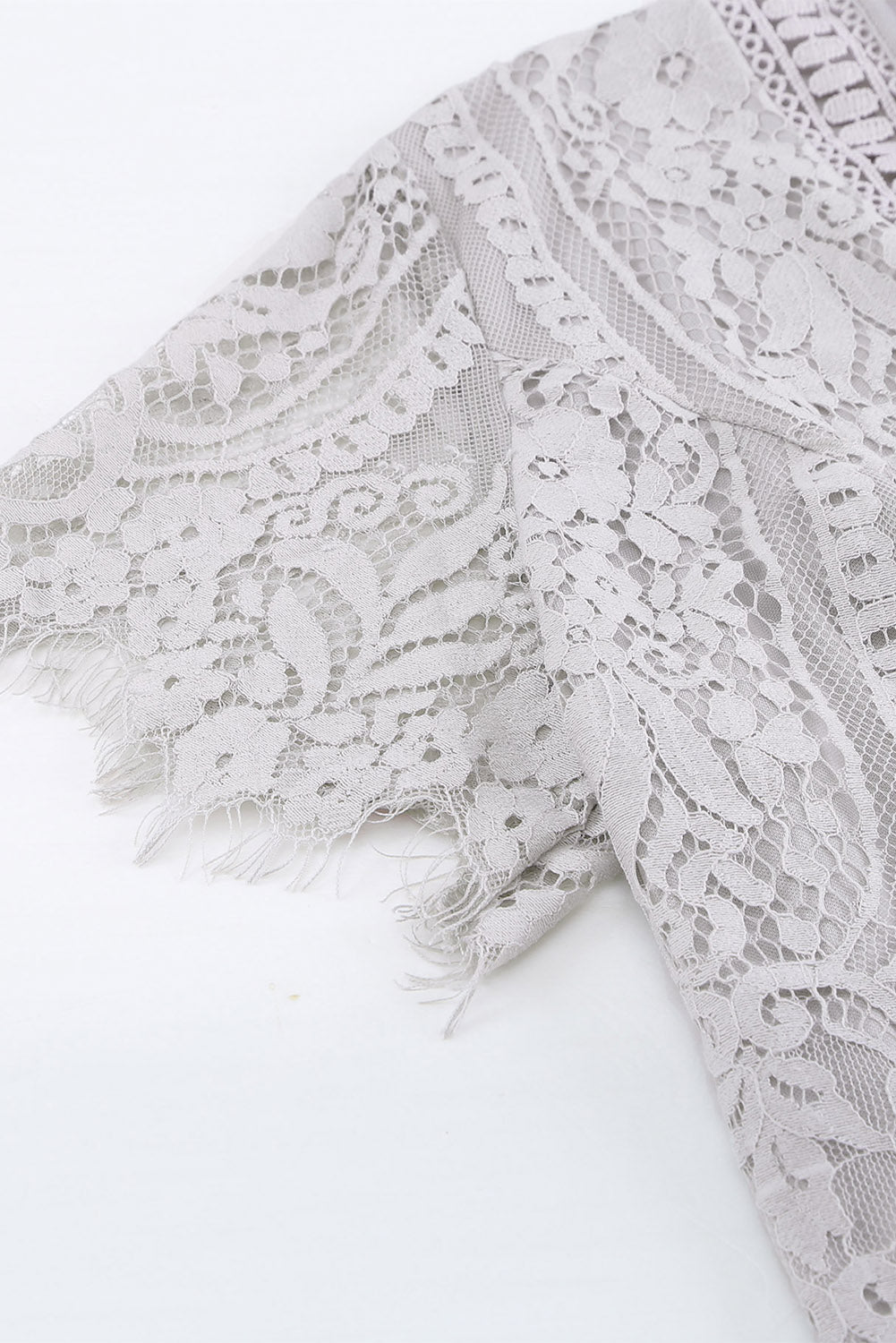 White Blue Fill Your Heart Lace Maxi Dress