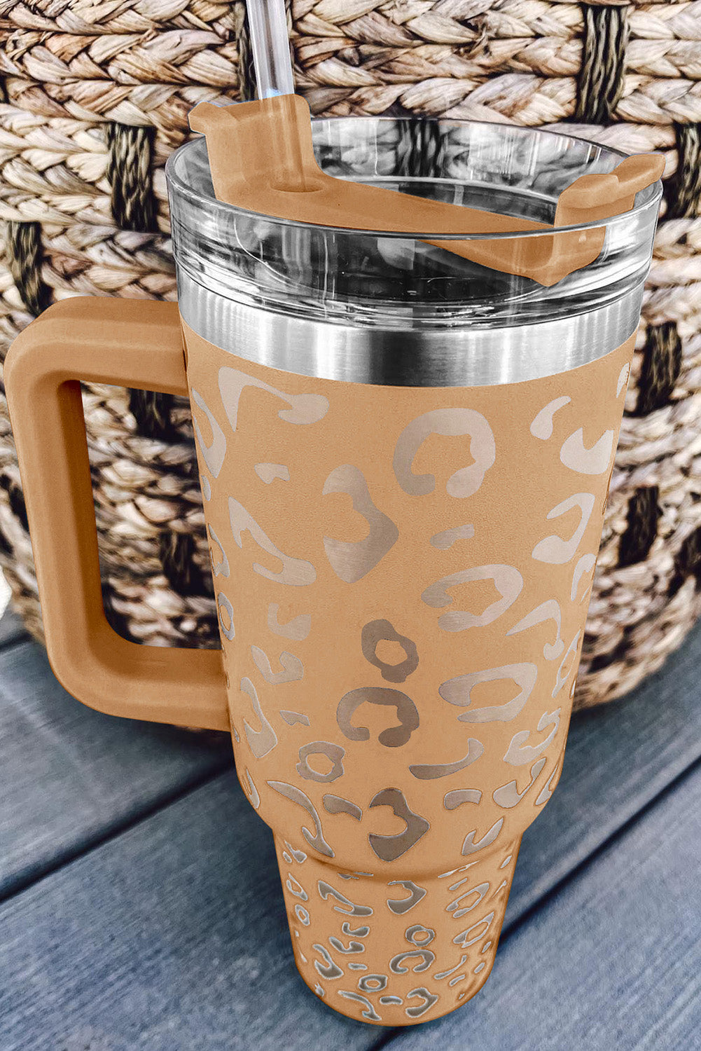 Rose Leopard Spotted 304 Stainless Double Insulated Cup 40oz