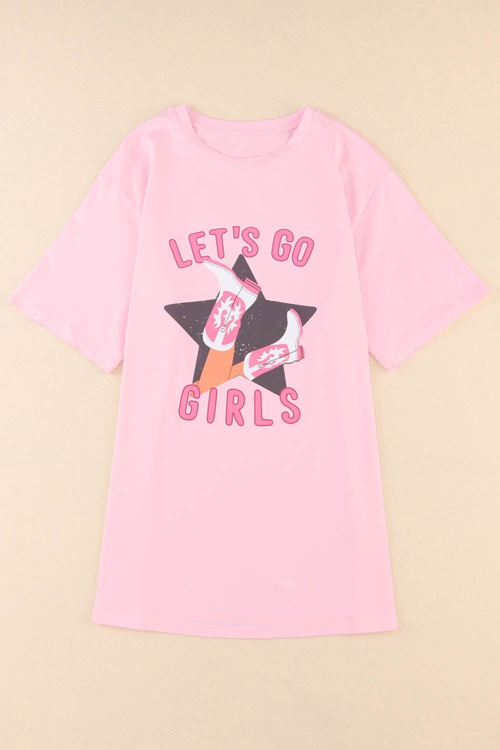 Gray Lets Go Girls Western Graphic Tee